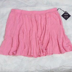 Plus Mini A-Line Skirt with Pockets